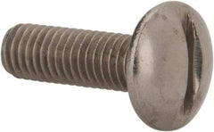 Value Collection - M5x0.80 Metric Coarse, 16mm Length Under Head Slotted Drive Machine Screw - Truss Head, Grade 18-8 & A2 Stainless Steel, Uncoated, Without Washer - Eagle Tool & Supply