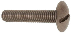 Value Collection - M5x0.80 Metric Coarse, 25mm Length Under Head Slotted Drive Machine Screw - Truss Head, Grade 18-8 & A2 Stainless Steel, Uncoated, Without Washer - Eagle Tool & Supply
