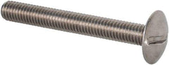 Value Collection - M5x0.80 Metric Coarse, 40mm Length Under Head Slotted Drive Machine Screw - Truss Head, Grade 18-8 & A2 Stainless Steel, Uncoated, Without Washer - Eagle Tool & Supply