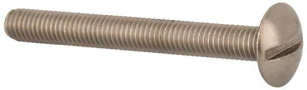Value Collection - M5x0.80 Metric Coarse, 45mm Length Under Head Slotted Drive Machine Screw - Truss Head, Grade 18-8 & A2 Stainless Steel, Uncoated, Without Washer - Eagle Tool & Supply