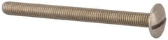 Value Collection - M5x0.80 Metric Coarse, 60mm Length Under Head Slotted Drive Machine Screw - Truss Head, Grade 18-8 & A2 Stainless Steel, Uncoated, Without Washer - Eagle Tool & Supply