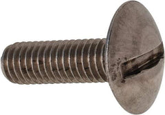 Value Collection - M6x1.00 Metric Coarse, 20mm Length Under Head Slotted Drive Machine Screw - Truss Head, Grade 18-8 & A2 Stainless Steel, Uncoated, Without Washer - Eagle Tool & Supply