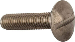 Value Collection - M6x1.00 Metric Coarse, 25mm Length Under Head Slotted Drive Machine Screw - Truss Head, Grade 18-8 & A2 Stainless Steel, Uncoated, Without Washer - Eagle Tool & Supply