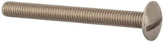 Value Collection - M6x1.00 Metric Coarse, 60mm Length Under Head Slotted Drive Machine Screw - Truss Head, Grade 18-8 & A2 Stainless Steel, Uncoated, Without Washer - Eagle Tool & Supply