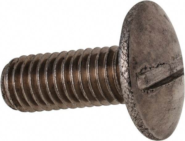 Value Collection - M8x1.25 Metric Coarse, 20mm Length Under Head Slotted Drive Machine Screw - Truss Head, Grade 18-8 & A2 Stainless Steel, Uncoated, Without Washer - Eagle Tool & Supply