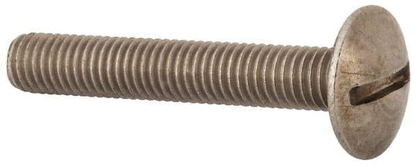 Value Collection - M8x1.25 Metric Coarse, 50mm Length Under Head Slotted Drive Machine Screw - Truss Head, Grade 18-8 & A2 Stainless Steel, Uncoated, Without Washer - Eagle Tool & Supply