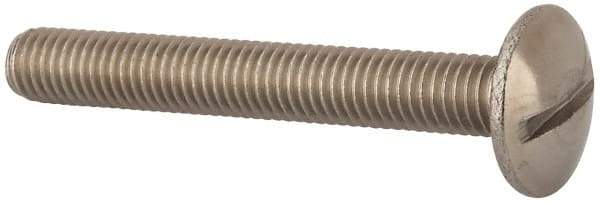 Value Collection - M8x1.25 Metric Coarse, 60mm Length Under Head Slotted Drive Machine Screw - Truss Head, Grade 18-8 & A2 Stainless Steel, Uncoated, Without Washer - Eagle Tool & Supply
