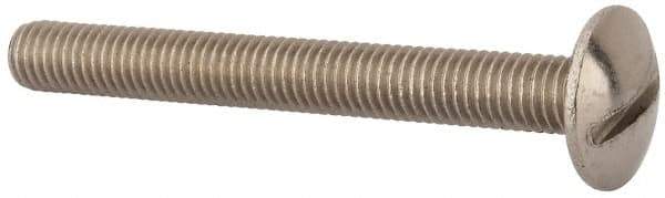 Value Collection - M8x1.25 Metric Coarse, 70mm Length Under Head Slotted Drive Machine Screw - Truss Head, Grade 18-8 & A2 Stainless Steel, Uncoated, Without Washer - Eagle Tool & Supply