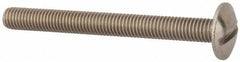 Value Collection - M8x1.25 Metric Coarse, 80mm Length Under Head Slotted Drive Machine Screw - Truss Head, Grade 18-8 & A2 Stainless Steel, Uncoated, Without Washer - Eagle Tool & Supply