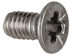 Value Collection - M6x1.00 Metric Coarse, 16mm OAL Pozidriv Drive Machine Screw - Flat Head, Grade 18-8 & A2 Stainless Steel, Uncoated, Without Washer - Eagle Tool & Supply