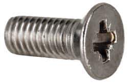 Value Collection - M3x0.50 Metric Coarse, 8mm OAL Pozidriv Drive Machine Screw - Flat Head, Grade 18-8 & A2 Stainless Steel, Uncoated, Without Washer - Eagle Tool & Supply