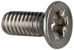 Value Collection - M4x0.70 Metric Coarse, 10mm OAL Pozidriv Drive Machine Screw - Flat Head, Grade 18-8 & A2 Stainless Steel, Uncoated, Without Washer - Eagle Tool & Supply