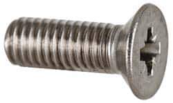 Value Collection - M5x0.80 Metric Coarse, 14mm OAL Pozidriv Drive Machine Screw - Flat Head, Grade 18-8 & A2 Stainless Steel, Uncoated, Without Washer - Eagle Tool & Supply