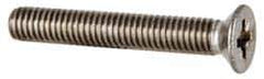 Value Collection - M6x1.00, 40mm OAL Pozidriv Drive Machine Screw - Flat Head, Grade 18-8 & A2 Stainless Steel, Uncoated, Without Washer - Eagle Tool & Supply