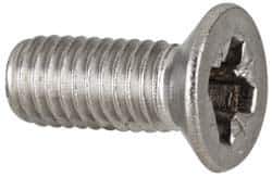 Value Collection - M8x1.25 Metric Coarse, 20mm OAL Pozidriv Drive Machine Screw - Flat Head, Grade 18-8 & A2 Stainless Steel, Uncoated, Without Washer - Eagle Tool & Supply