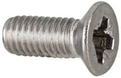 Value Collection - M8x1.25 Metric Coarse, 20mm OAL Pozidriv Drive Machine Screw - Flat Head, Grade 18-8 & A2 Stainless Steel, Uncoated, Without Washer - Eagle Tool & Supply