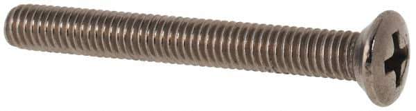Value Collection - M3x0.50 Metric Coarse, 25mm OAL Phillips Drive Machine Screw - Oval Head, Grade 18-8 & A2 Stainless Steel, Uncoated, Without Washer - Eagle Tool & Supply