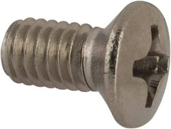 Value Collection - M4x0.70 Metric Coarse, 8mm OAL Phillips Drive Machine Screw - Oval Head, Grade 18-8 & A2 Stainless Steel, Uncoated, Without Washer - Eagle Tool & Supply