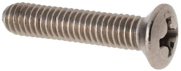 Value Collection - M4x0.70 Metric Coarse, 20mm OAL Phillips Drive Machine Screw - Oval Head, Grade 18-8 & A2 Stainless Steel, Uncoated, Without Washer - Eagle Tool & Supply