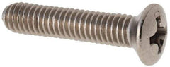 Value Collection - M4x0.70 Metric Coarse, 20mm OAL Phillips Drive Machine Screw - Oval Head, Grade 18-8 & A2 Stainless Steel, Uncoated, Without Washer - Eagle Tool & Supply
