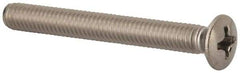 Value Collection - M4x0.70 Metric Coarse, 35mm OAL Phillips Drive Machine Screw - Oval Head, Grade 18-8 & A2 Stainless Steel, Uncoated, Without Washer - Eagle Tool & Supply