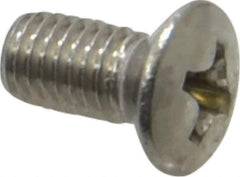 Value Collection - M5x0.80 Metric Coarse, 10mm OAL Phillips Drive Machine Screw - Oval Head, Grade 18-8 & A2 Stainless Steel, Uncoated, Without Washer - Eagle Tool & Supply