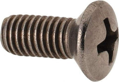 Value Collection - M5x0.80 Metric Coarse, 12mm OAL Phillips Drive Machine Screw - Oval Head, Grade 18-8 & A2 Stainless Steel, Uncoated, Without Washer - Eagle Tool & Supply