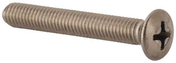 Value Collection - M5x0.80 Metric Coarse, 35mm OAL Phillips Drive Machine Screw - Oval Head, Grade 18-8 & A2 Stainless Steel, Uncoated, Without Washer - Eagle Tool & Supply