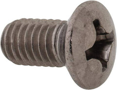 Value Collection - M6x1.00 Metric Coarse, 12mm OAL Phillips Drive Machine Screw - Oval Head, Grade 18-8 & A2 Stainless Steel, Uncoated, Without Washer - Eagle Tool & Supply