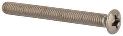 Value Collection - M6x1.00 Metric Coarse, 60mm OAL Phillips Drive Machine Screw - Oval Head, Grade 18-8 & A2 Stainless Steel, Uncoated, Without Washer - Eagle Tool & Supply