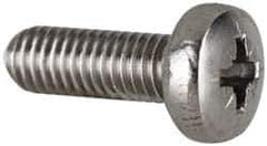 Value Collection - M6x1.00 Metric Coarse, 16mm Length Under Head Pozidriv Drive Machine Screw - Pan Head, Grade 18-8 & A2 Stainless Steel, Uncoated, Without Washer - Eagle Tool & Supply