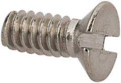 Value Collection - M1.6x0.35 Metric Coarse, 4mm OAL Slotted Drive Machine Screw - Flat Head, Grade 316 & A4 Stainless Steel, Uncoated, Without Washer - Eagle Tool & Supply