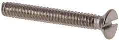 Value Collection - M1.6x0.35 Metric Coarse, 12mm OAL Slotted Drive Machine Screw - Flat Head, Grade 316 & A4 Stainless Steel, Uncoated, Without Washer - Eagle Tool & Supply
