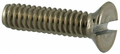 Value Collection - M2x0.40 Metric Coarse, 8mm OAL Slotted Drive Machine Screw - Flat Head, Grade 316 & A4 Stainless Steel, Uncoated, Without Washer - Eagle Tool & Supply