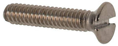 Value Collection - M2x0.40 Metric Coarse, 10mm OAL Slotted Drive Machine Screw - Flat Head, Grade 316 & A4 Stainless Steel, Uncoated, Without Washer - Eagle Tool & Supply