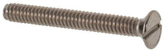 Value Collection - M2x0.40 Metric Coarse, 16mm OAL Slotted Drive Machine Screw - Flat Head, Grade 316 & A4 Stainless Steel, Uncoated, Without Washer - Eagle Tool & Supply