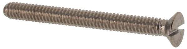 Value Collection - M2x0.40 Metric Coarse, 20mm OAL Slotted Drive Machine Screw - Flat Head, Grade 316 & A4 Stainless Steel, Uncoated, Without Washer - Eagle Tool & Supply