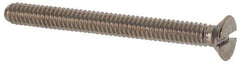 Value Collection - M2x0.40 Metric Coarse, 20mm OAL Slotted Drive Machine Screw - Flat Head, Grade 316 & A4 Stainless Steel, Uncoated, Without Washer - Eagle Tool & Supply