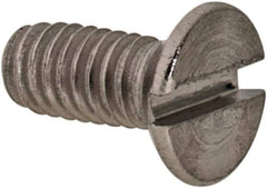 Value Collection - M2.5x0.45 Metric Coarse, 6mm OAL Slotted Drive Machine Screw - Flat Head, Grade 316 & A4 Stainless Steel, Uncoated, Without Washer - Eagle Tool & Supply
