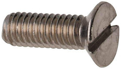 Value Collection - M2.5x0.45 Metric Coarse, 8mm OAL Slotted Drive Machine Screw - Flat Head, Grade 316 & A4 Stainless Steel, Uncoated, Without Washer - Eagle Tool & Supply