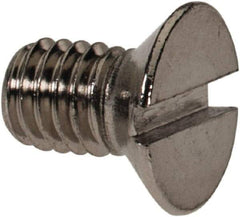 Value Collection - M3x0.50 Metric Coarse, 5mm OAL Slotted Drive Machine Screw - Flat Head, Grade 316 & A4 Stainless Steel, Uncoated, Without Washer - Eagle Tool & Supply