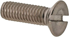Value Collection - M3x0.50 Metric Coarse, 10mm OAL Slotted Drive Machine Screw - Flat Head, Grade 316 & A4 Stainless Steel, Uncoated, Without Washer - Eagle Tool & Supply