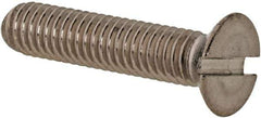 Value Collection - M3x0.50 Metric Coarse, 14mm OAL Slotted Drive Machine Screw - Flat Head, Grade 316 & A4 Stainless Steel, Uncoated, Without Washer - Eagle Tool & Supply