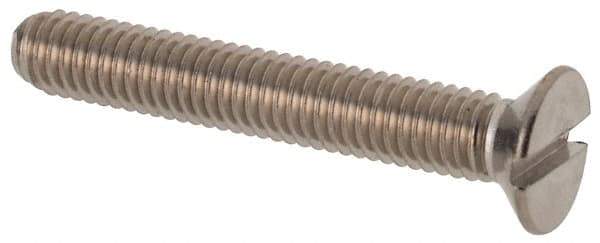 Value Collection - M3x0.50 Metric Coarse, 20mm OAL Slotted Drive Machine Screw - Flat Head, Grade 316 & A4 Stainless Steel, Uncoated, Without Washer - Eagle Tool & Supply