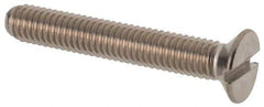 Value Collection - M3x0.50 Metric Coarse, 20mm OAL Slotted Drive Machine Screw - Flat Head, Grade 316 & A4 Stainless Steel, Uncoated, Without Washer - Eagle Tool & Supply