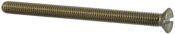 Value Collection - M3x0.50 Metric Coarse, 40mm OAL Slotted Drive Machine Screw - Flat Head, Grade 316 & A4 Stainless Steel, Uncoated, Without Washer - Eagle Tool & Supply