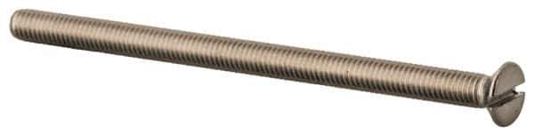 Value Collection - M3x0.50 Metric Coarse, 50mm OAL Slotted Drive Machine Screw - Flat Head, Grade 316 & A4 Stainless Steel, Uncoated, Without Washer - Eagle Tool & Supply