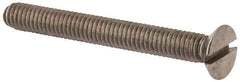 Value Collection - M4x0.70 Metric Coarse, 35mm OAL Slotted Drive Machine Screw - Flat Head, Grade 316 & A4 Stainless Steel, Uncoated, Without Washer - Eagle Tool & Supply