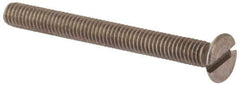 Value Collection - M4x0.70 Metric Coarse, 40mm OAL Slotted Drive Machine Screw - Flat Head, Grade 316 & A4 Stainless Steel, Uncoated, Without Washer - Eagle Tool & Supply