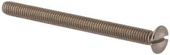 Value Collection - M4x0.70 Metric Coarse, 50mm OAL Slotted Drive Machine Screw - Flat Head, Grade 316 & A4 Stainless Steel, Uncoated, Without Washer - Eagle Tool & Supply